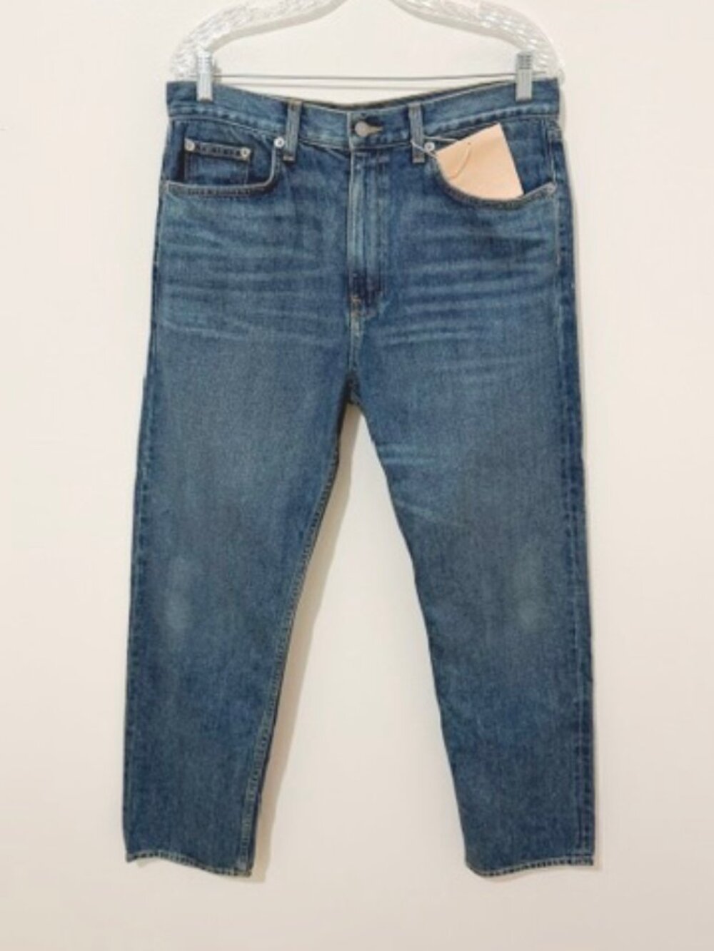 Brock Collection Wright Straight Leg Japanese Selvedge Jeans Dark Vintage 14 NWT